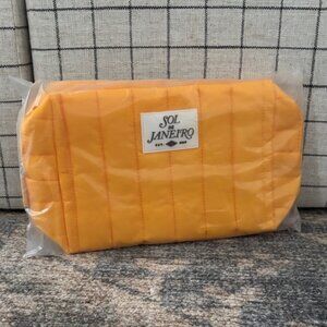 Sol de Janeiro Yellow Quilted Cosmetic Pouch